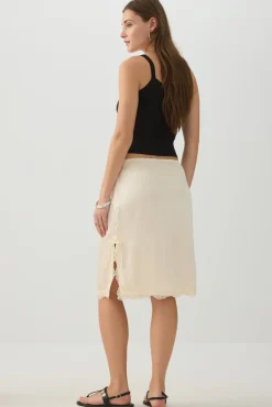 Satin Midi Skirt