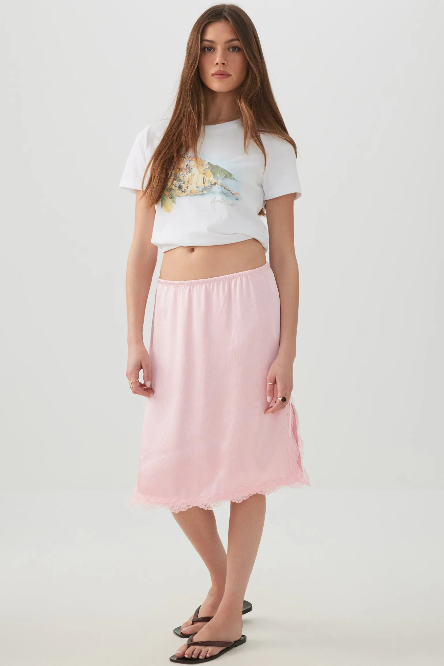 Satin Midi Skirt