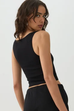 Seamless Ribbed Trapeze Tank Top
