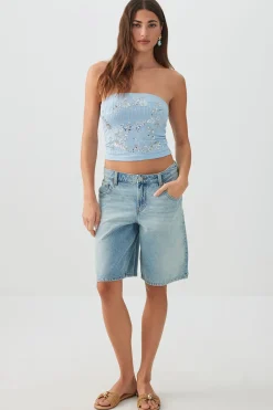 Sequin Beaded Tube Top