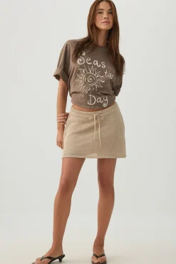 Sequin Knit Mini Skirt