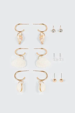 Shell Charm Earring Set
