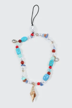Shell Phone Charm Wristlet