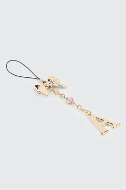 Shiny Letter A Phone Charm with Bow