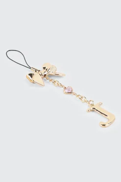 Shiny Letter J Phone Charm with Bow