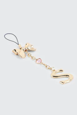 Shiny Letter S Phone Charm with Bow