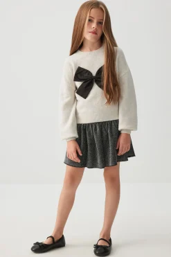 Shirred Waist Shiny Mini Skirt