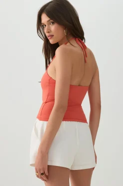 Short Halter Tank Top