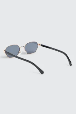 Slim Geometric Metal Sunglasses