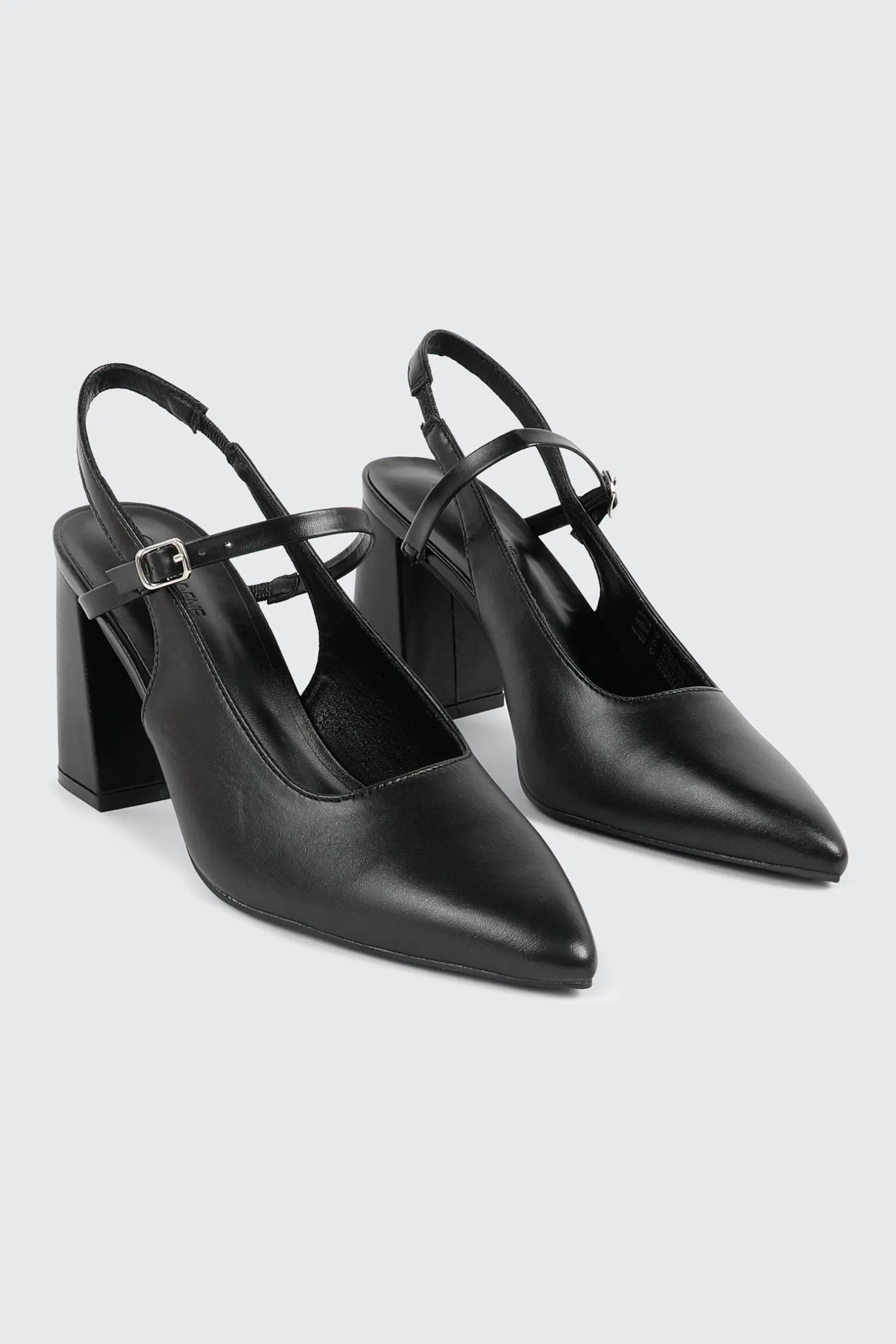 Slingback Block Heel Pumps