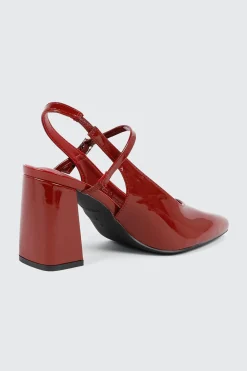 Slingback Block Heel Pumps