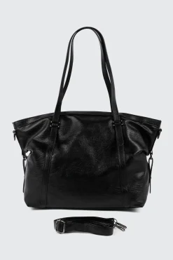 Slouchy Faux Leather Tote