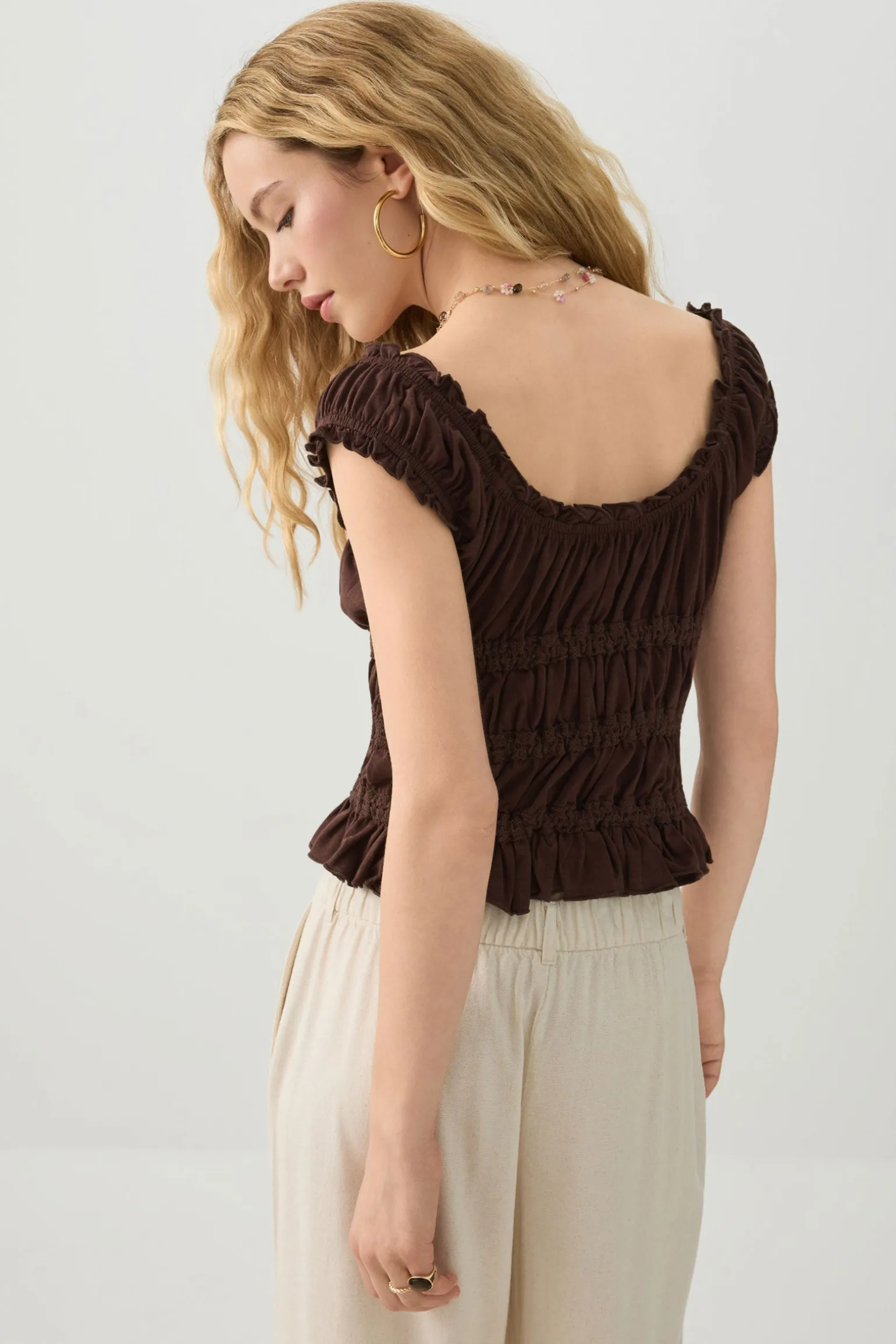 Smocked Crop Top
