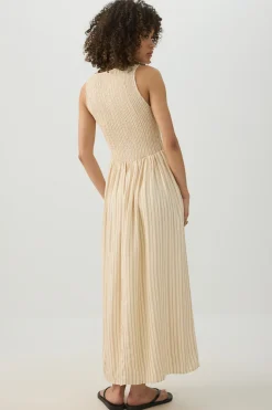 Smocked Halter Midi Dress