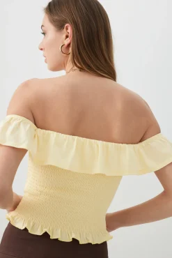 Smocked Off Shoulder Top