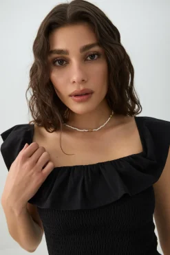 Smocked Off-Shoulder Top