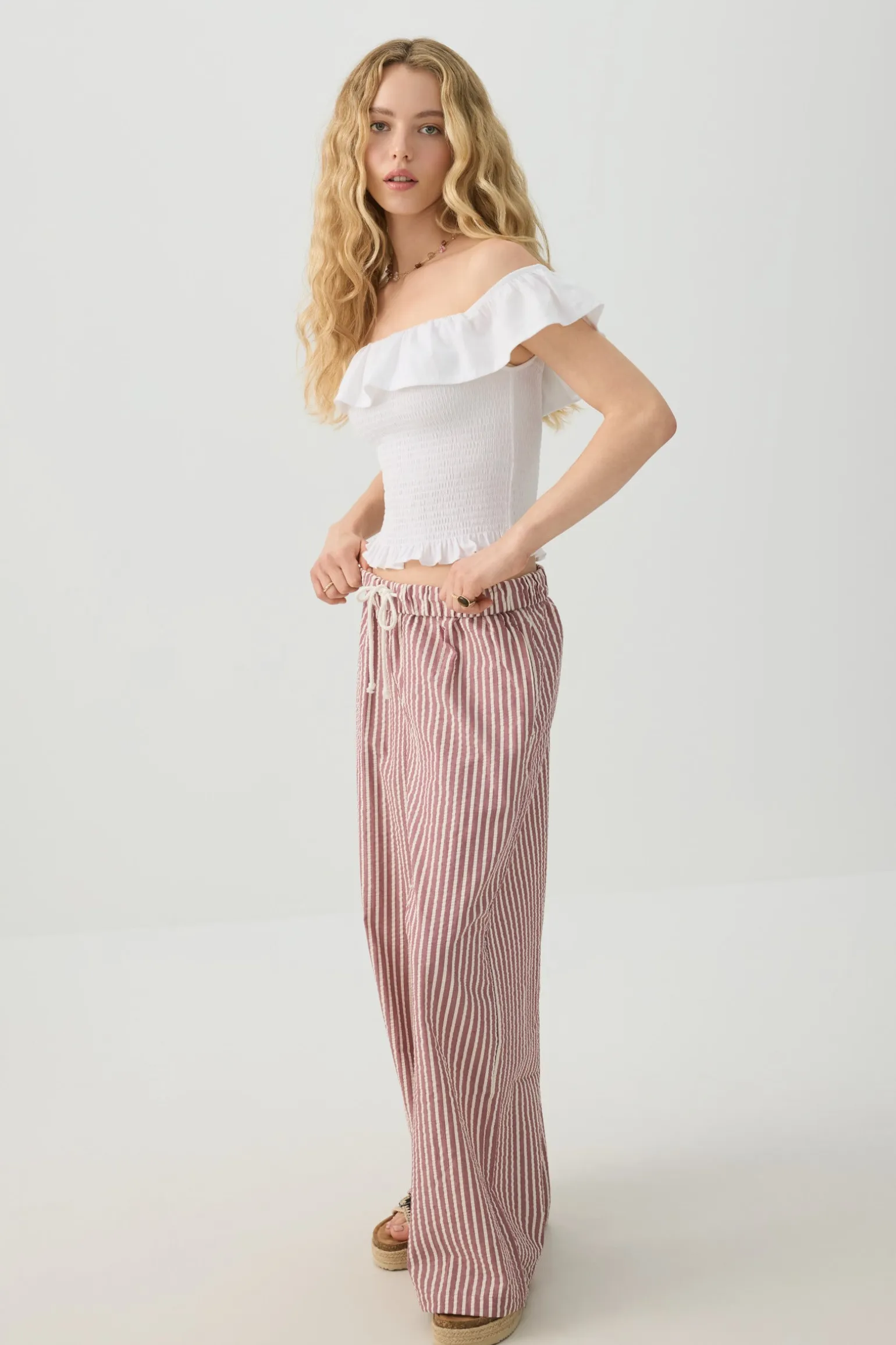 Smocked Off-Shoulder Top
