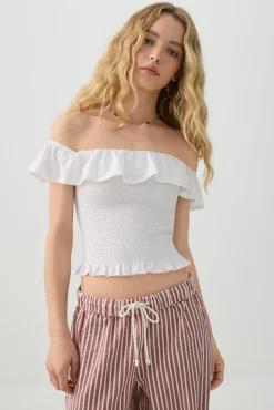 Smocked Off-Shoulder Top