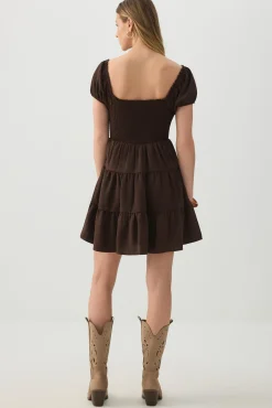 Smocked Tiered Midi Dress