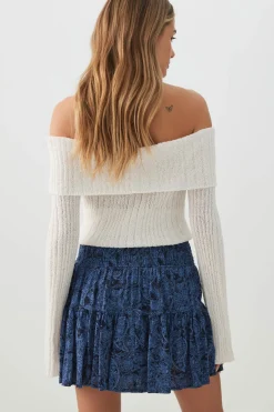 Smocked Waist Flowy Skort