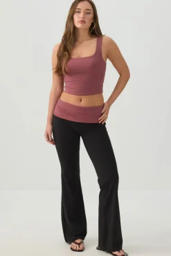 Soft Cropped Double Layer Tank Top