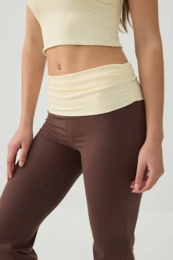 Soft Fold Over Waist Flare Leggings
