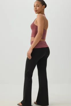 Soft Fold Over Waist Flare Leggings