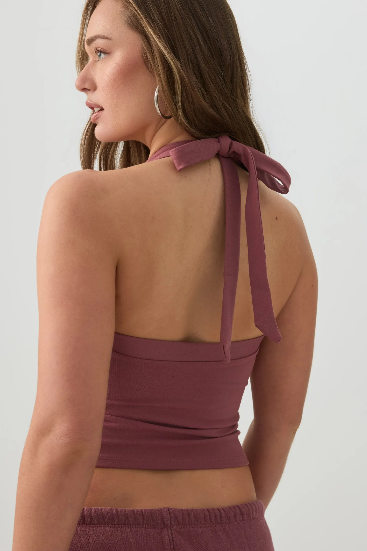 Soft Halter Crop Tank