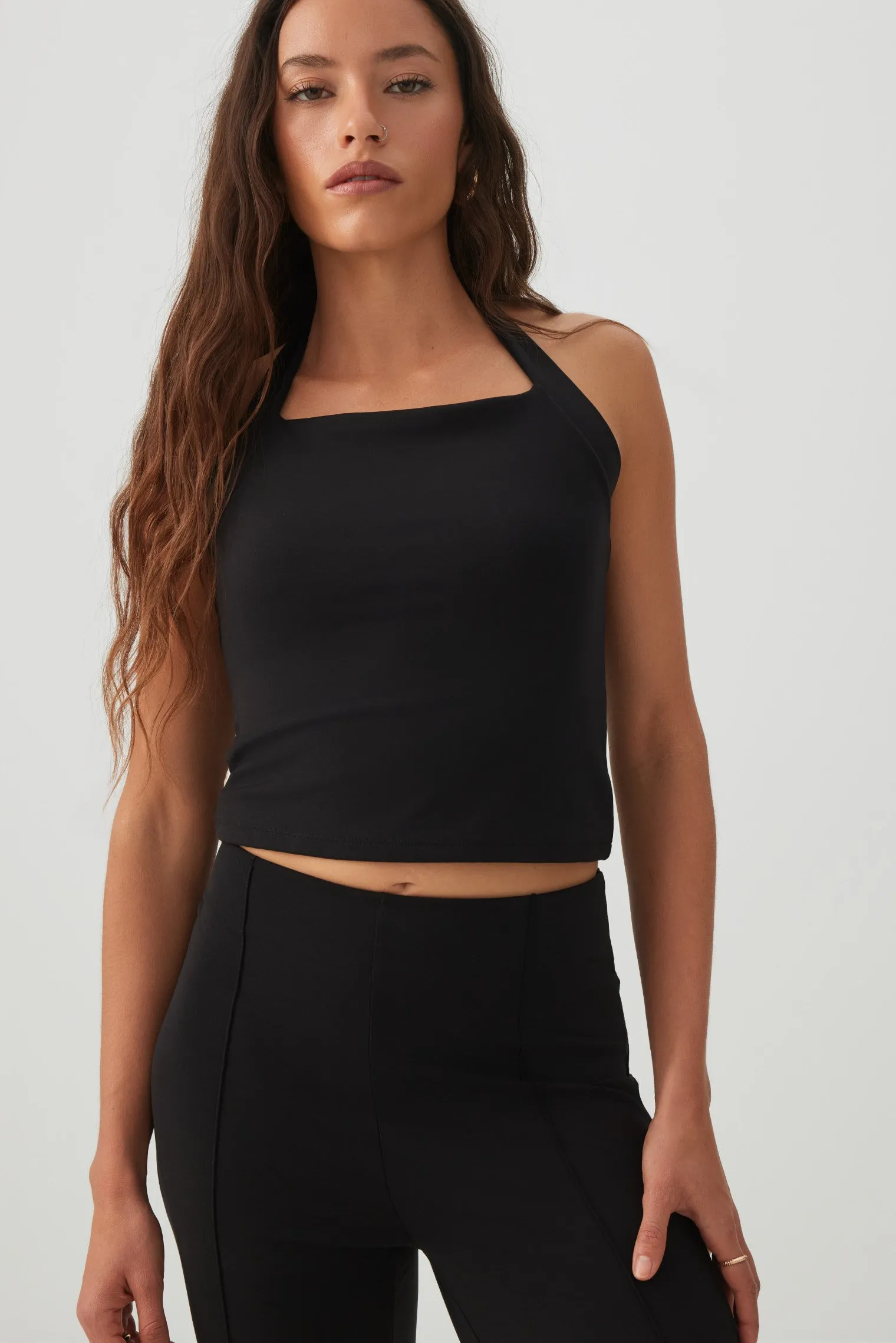 Soft Halter Crop Tank