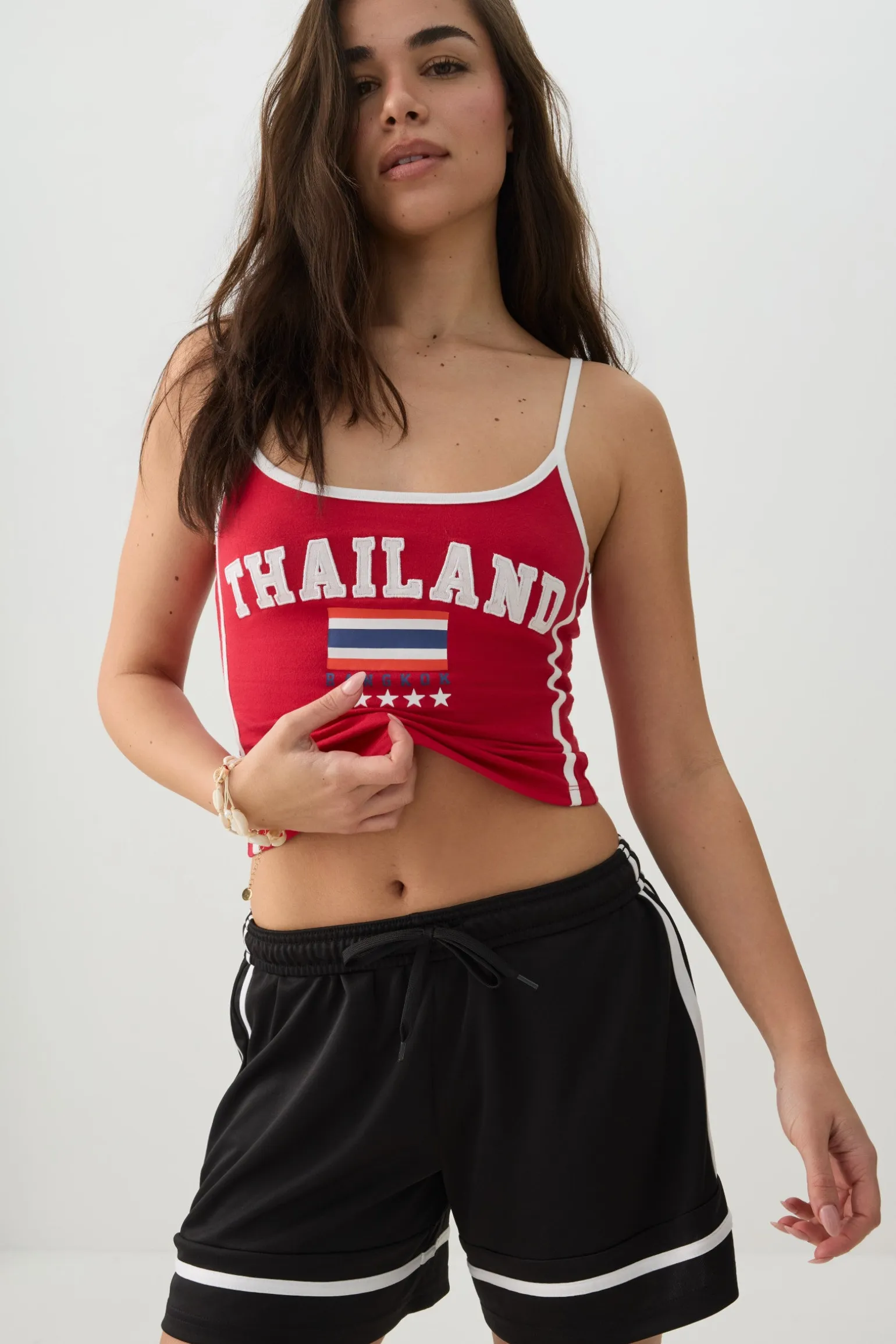 Sporty Shorts with Stripe Detail