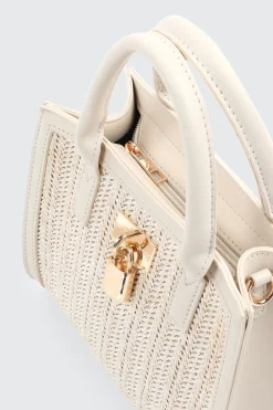 Square Handbag with Padlock Detail