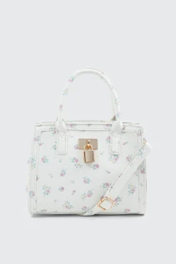 Square Handbag with Padlock Detail