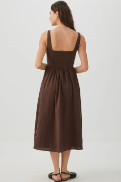 Square Neck Midi Dress