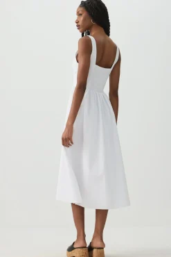 Square Neck Midi Dress