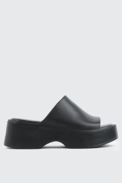Square Toe Platform Slides