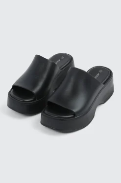Square Toe Platform Slides