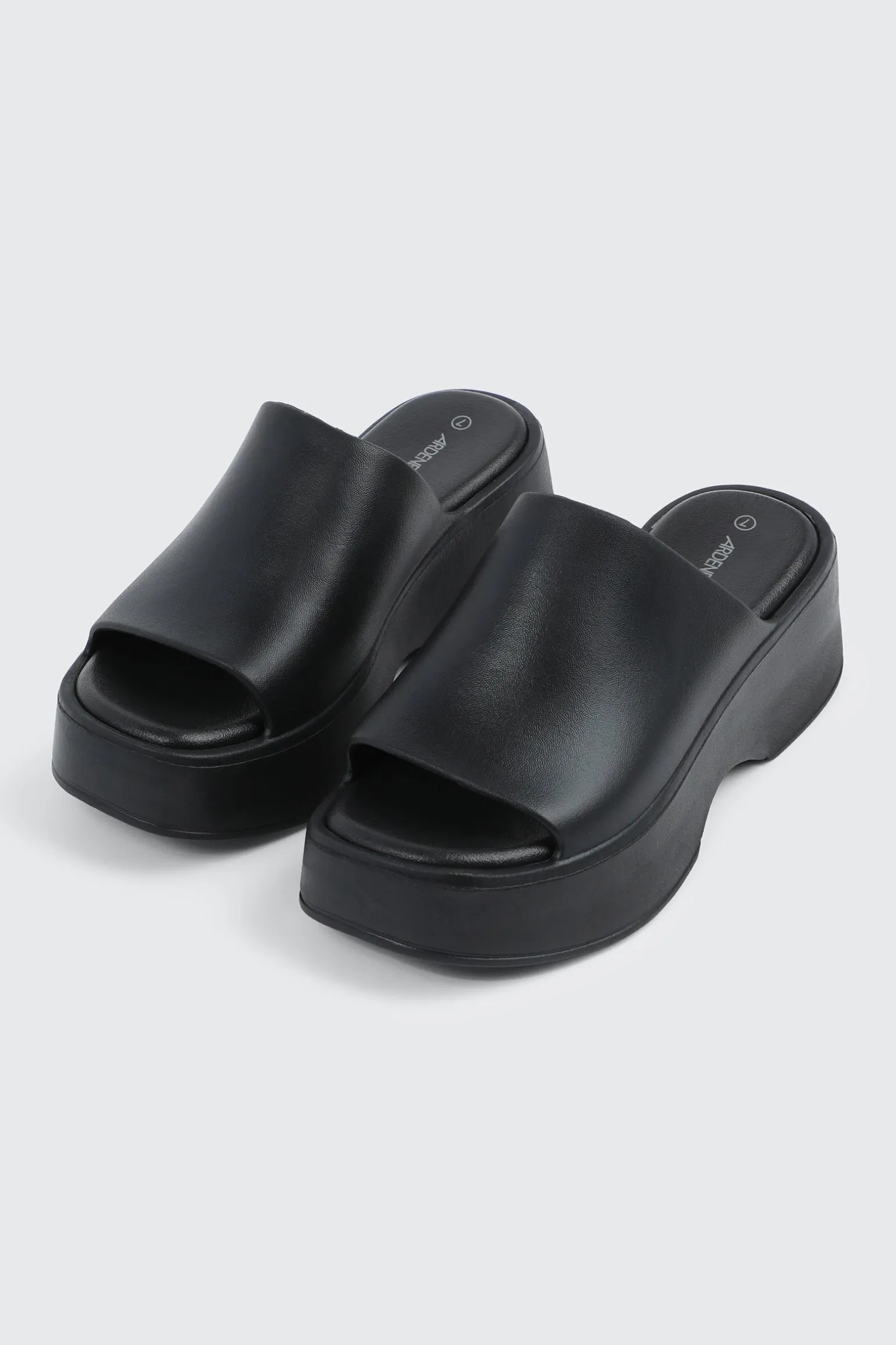 Square Toe Platform Slides