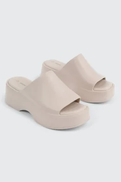 Square Toe Platform Slides