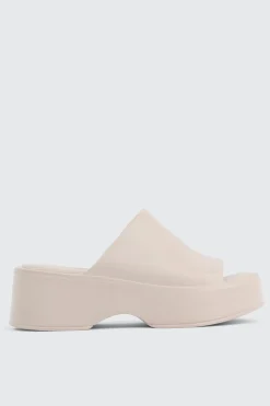 Square Toe Platform Slides