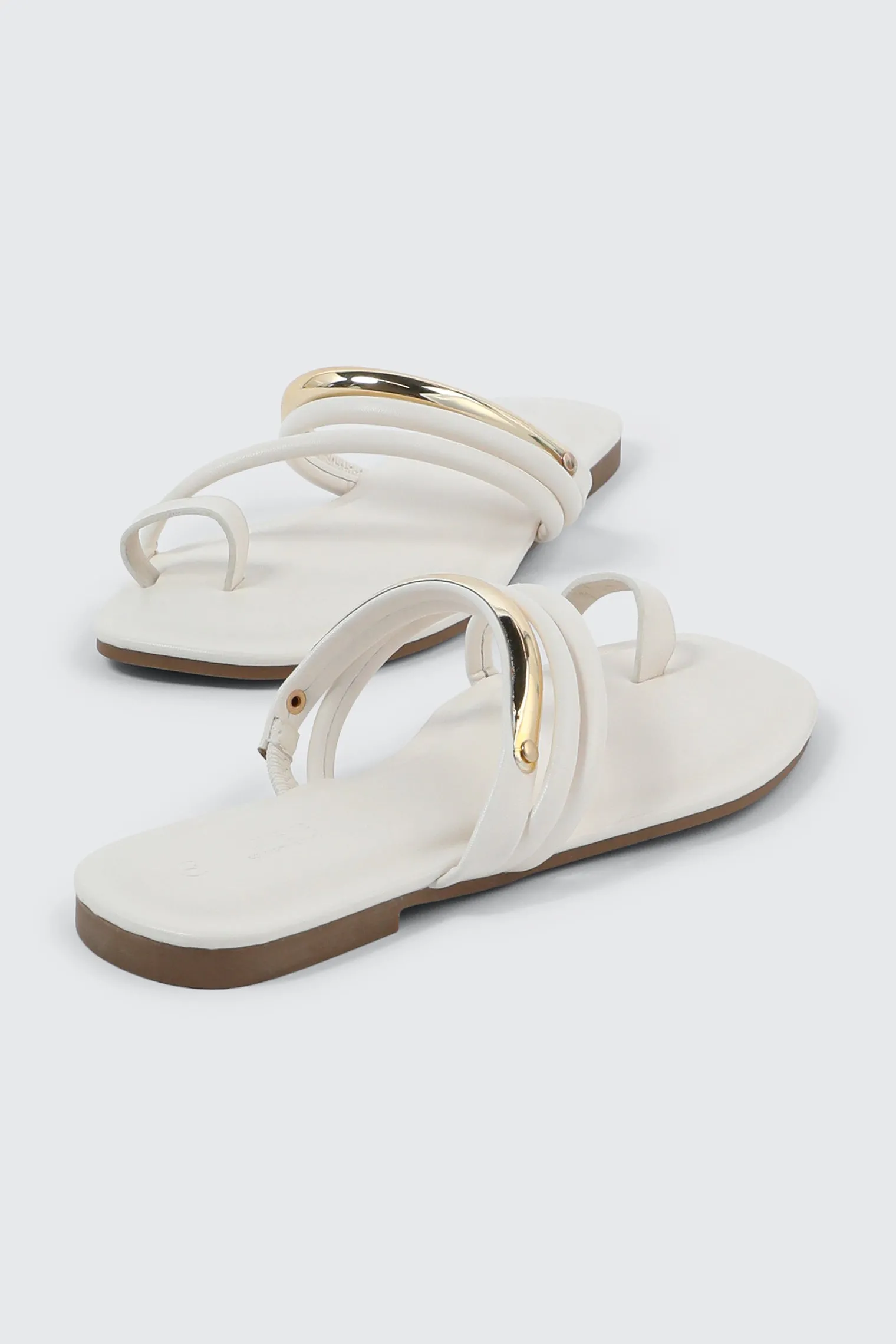 Square Toe Strappy Flat Sandals
