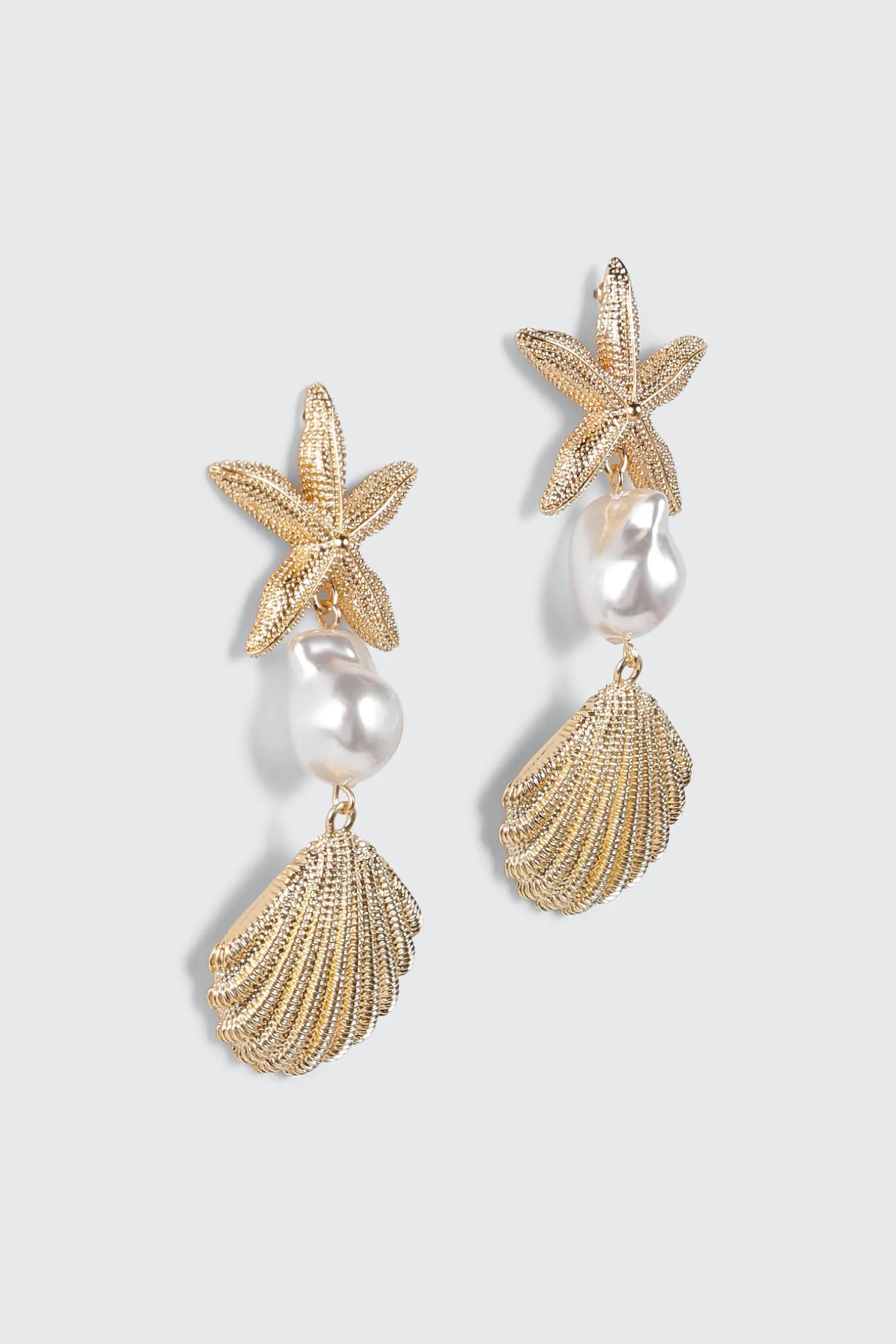 Starfish Pearl Earrings
