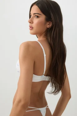 Strappy Thong with Lace Detail