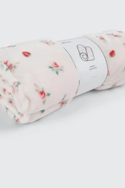 Strawberry Floral Throw Blanket