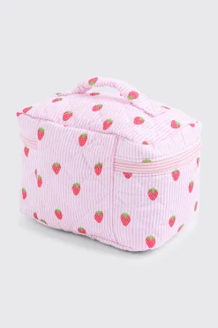Strawberry Printed Cosmetic Bag