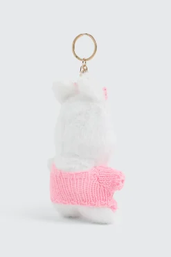 Strawberry Sweater Dog Keychain