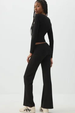 Stretch Rib Flare Leggings
