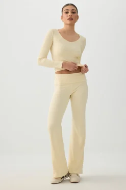 Stretch Rib Flare Leggings