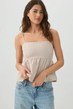 Striped Babydoll Tank Top