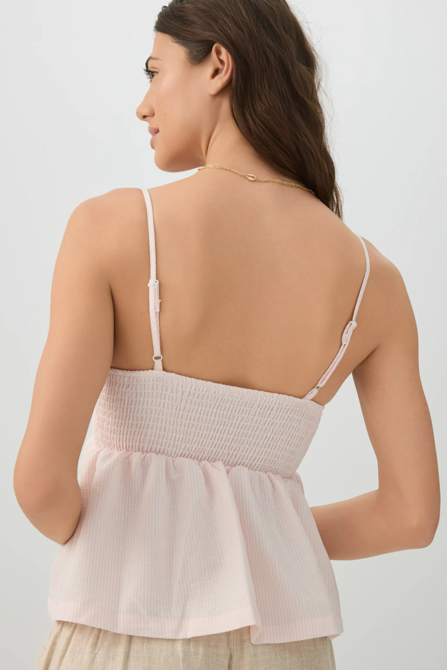 Striped Babydoll Tank Top