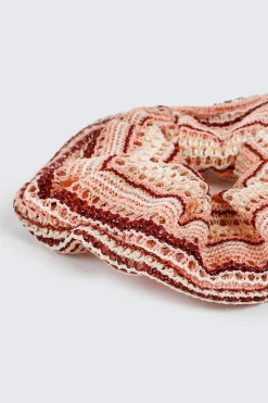 Striped Crochet Scrunchie